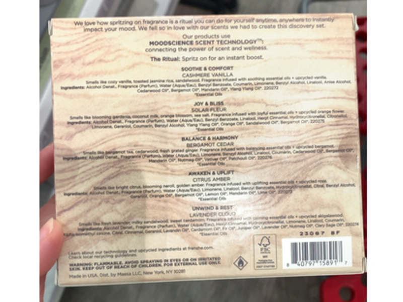 Being Frenshe Eau De Parfum Set, Soothe & Comfort, Joy & Bliss, Balance & Harmony, Awaken & Uplift, Unwind & Rest, 0.06 fl oz/2 mL