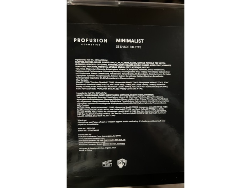 Profusion Cosmetics 35 Shade Palette, Minimalist