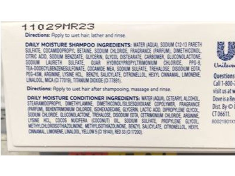 Dove Daily Moisture Shampoo & Conditioner, 12 fl oz/355 mL