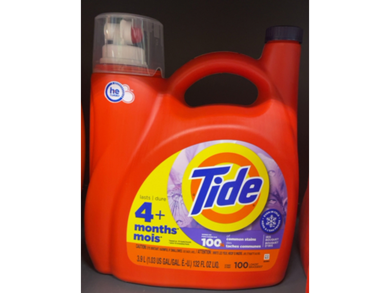 Tide Laundry Detergent, Iris Bouquet, 100 Loads, 132 fl oz/3.9 L