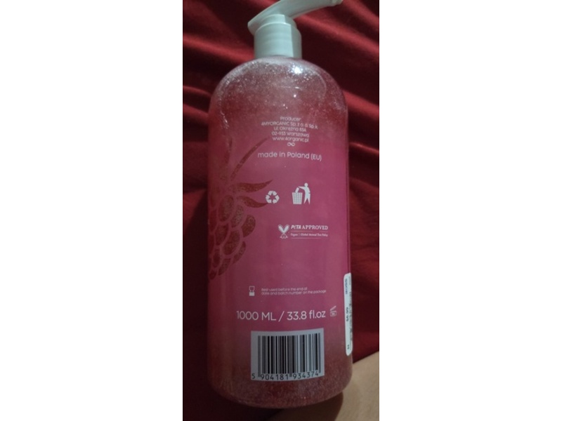 B.lab Cosmetics Illuminating Body Scrub & Wash, Raspberry + Pomegranate, 33.8 fl oz/1000 mL
