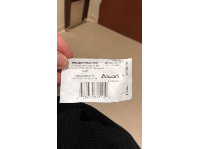 Tetracaine Hydrochloride Ophthalmic Solution 0.5%, 4 mL, Alcon Laboratories, Inc (RX)