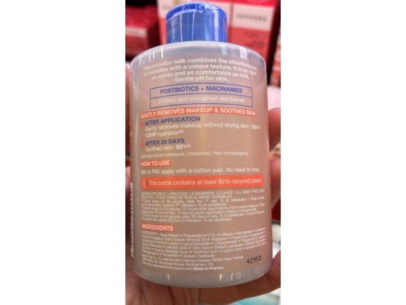 Sephora Remover Micellar Cleansing Milk, Postbiotics + Niacinamide, 6.76 fl oz/200 mL