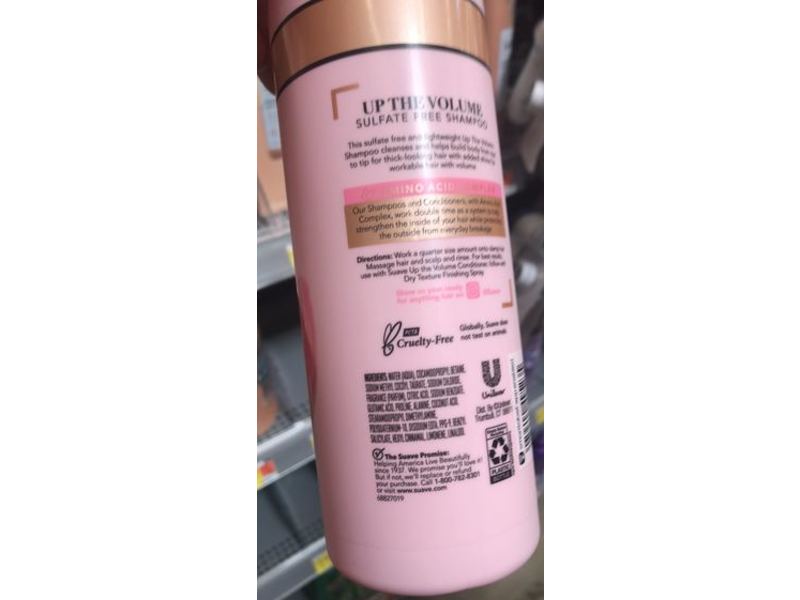 Suave Up The Volume Shampoo, Sulfate Free, Amino Acid Complex, 20 fl oz/591 mL