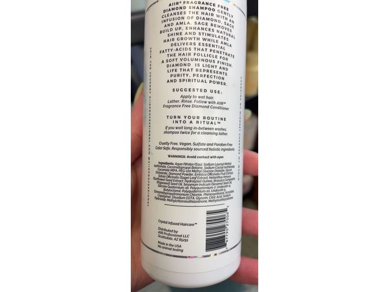 Aiir Diamond Shampoo, Fragrance Free, 8 fl oz/227 mL