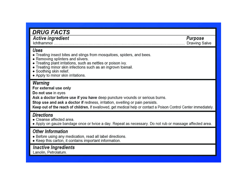 Quality Choice Ichthammol Ointment Advanced Drawing Salve, 1 oz