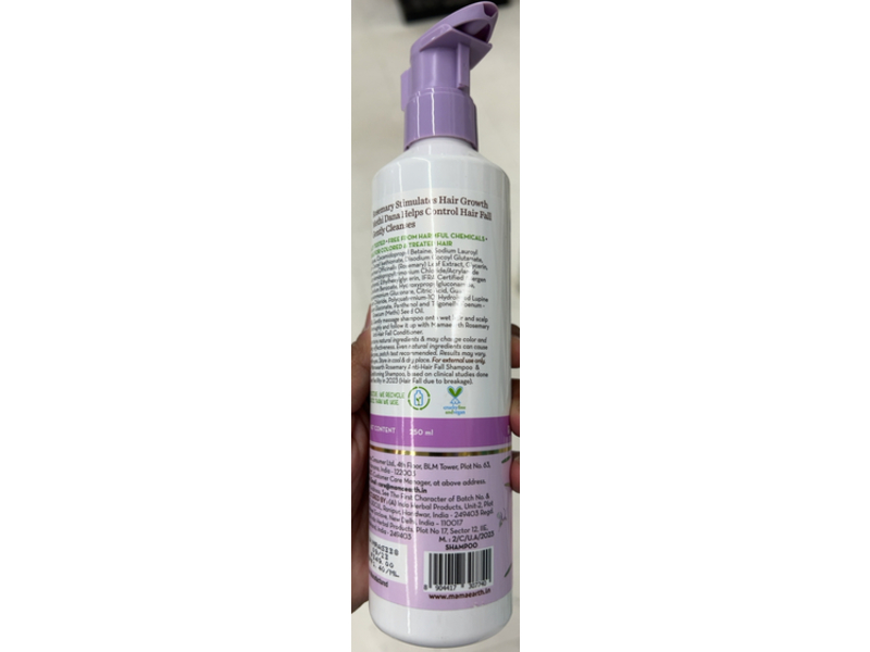 Mamaearth Rosemary Anti Hair Fall Shampoo, Rosemary & Methi Dana, 250 mL