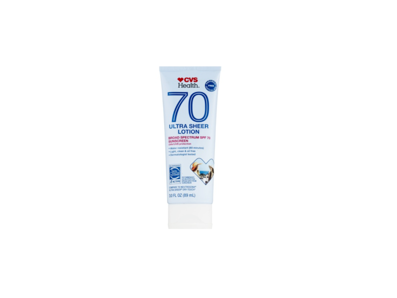 Cvs Health Ultra Sheer Lotion, SPF 70, 3 fl oz/89 mL