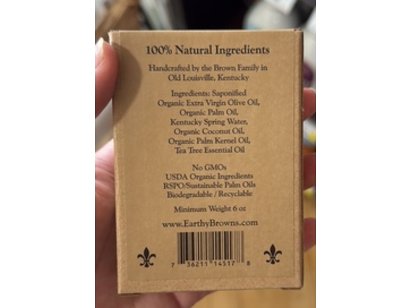 Earthy Browns Olive Oil Soap, Tea Tree, 6 oz