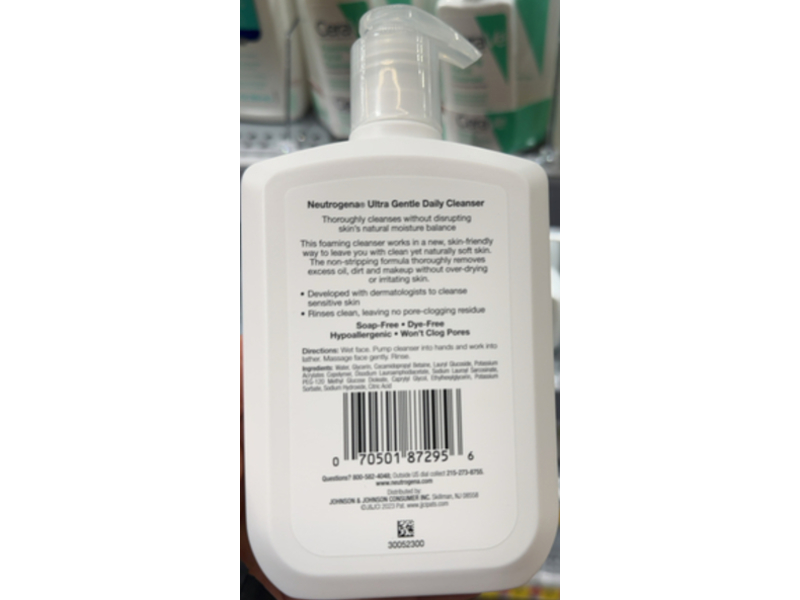 Neutrogena Ultra Gentle Daily Cleanser, 12 fl oz