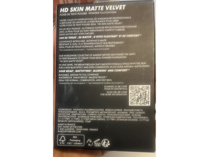 HD Skin Matte Powder Foundation, 2N26 Sand, 0.38 fl oz/11 g