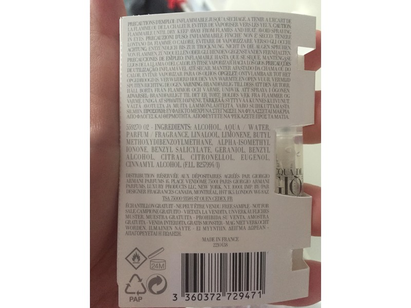 Giorgio Armani Acqua Di Gio Homme Spray, 1.5 mL