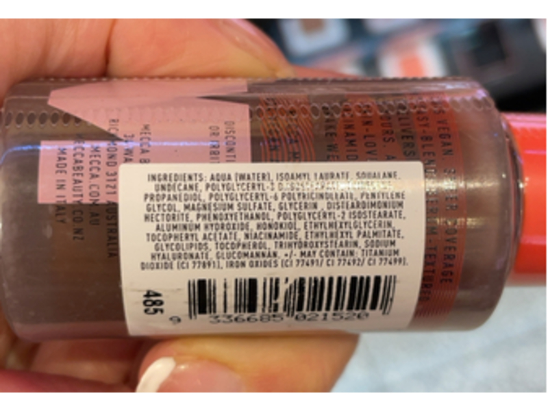 Mecca Max Off Duty Serum Skin Tint, 485, 1 fl oz/30 mL