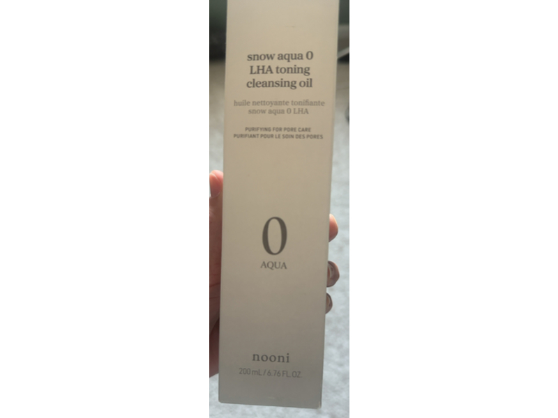 Nooni Snow Aqua 0 LHA Toning Cleansing Oil, 6.76 fl oz/200 mL