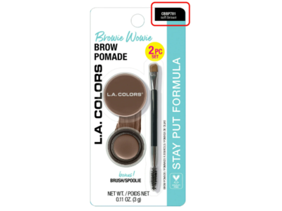 L.A. Colors Browie Wowie Brow Pomade, Soft Brown, 0.11 oz/3 g