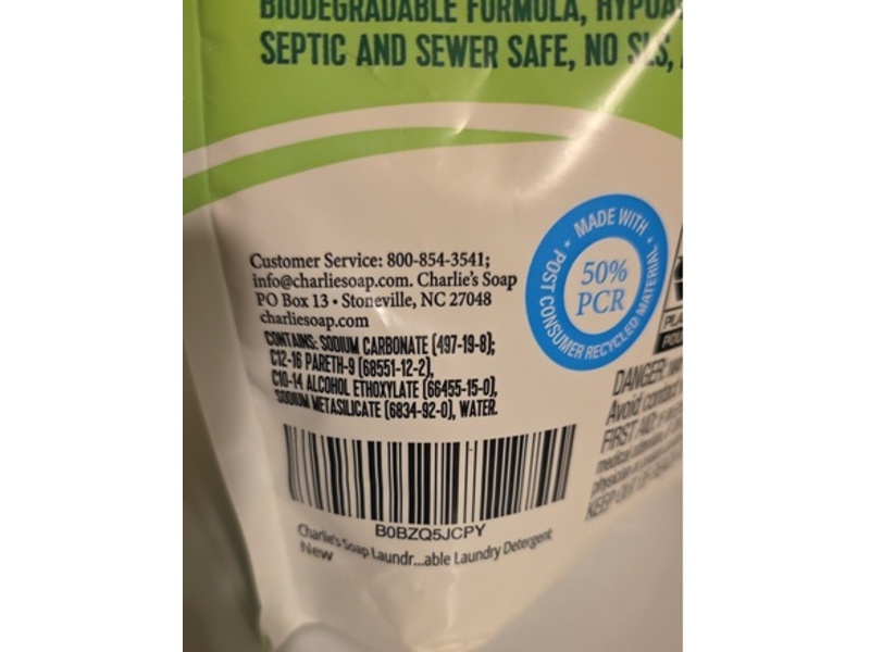 Charlie's Soap Ultra Concentrated Laundry Powder, Fragrance Free, 150 Loads, 1.8 kg