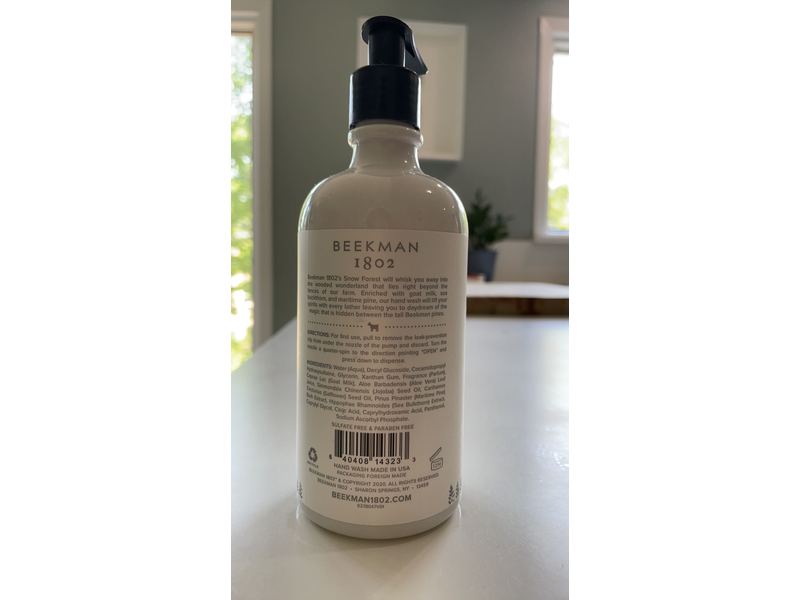 Beekman 1802 Snow Forest Hand Wash, 12.5 fl oz / 370 mL