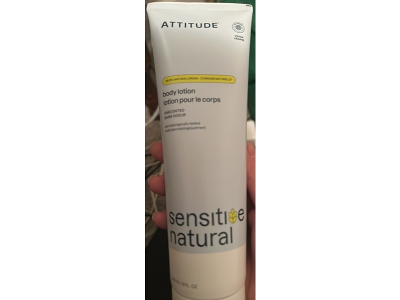 Attitude Body Lotion, Unscented, 8 fl oz/240 mL