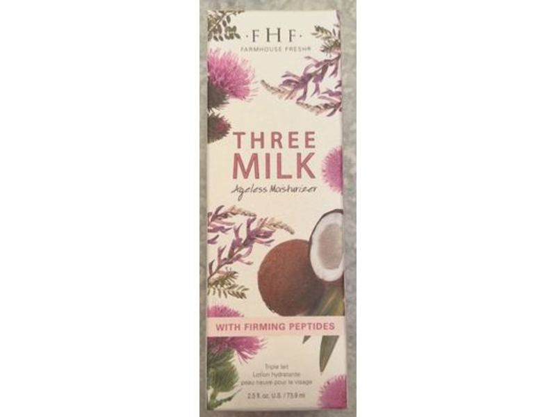 FHF Three Milk Ageless Moisturizer, Firming Peptides, 2.5 fl oz/73.9 mL