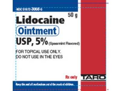 Lidocaine Ointment 5%, 50 g, Taro (Rx)