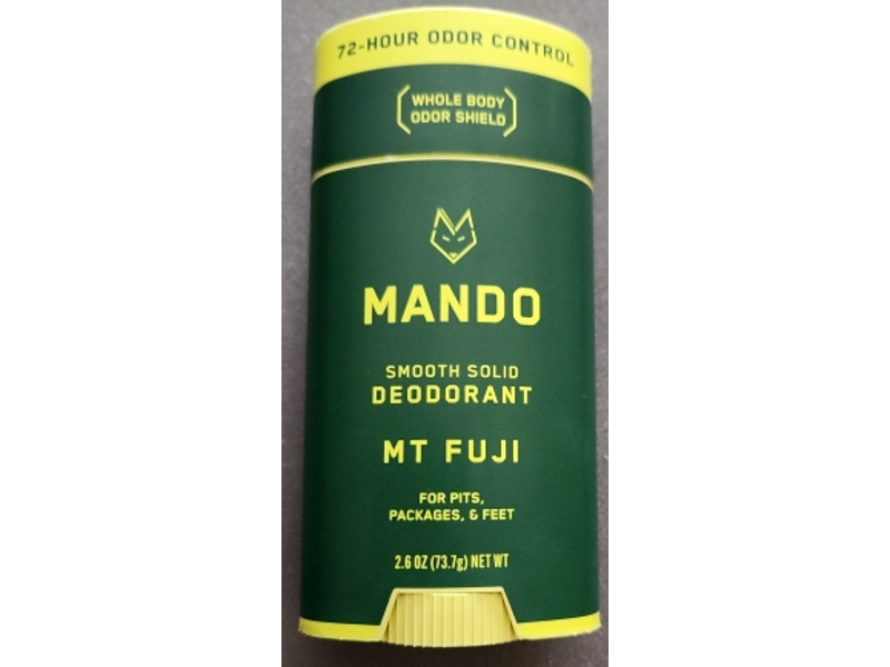 Mando Whole Body Smooth Solid Deodorant, Mt Fuji, 2.6 oz/73.7 g