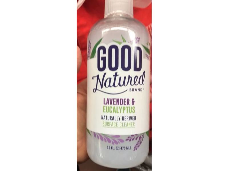 Good Natured Brand Naturally Derived Surface Cleaner Spray, Lavender & Eucalyptus, 16 fl oz / 473 mL