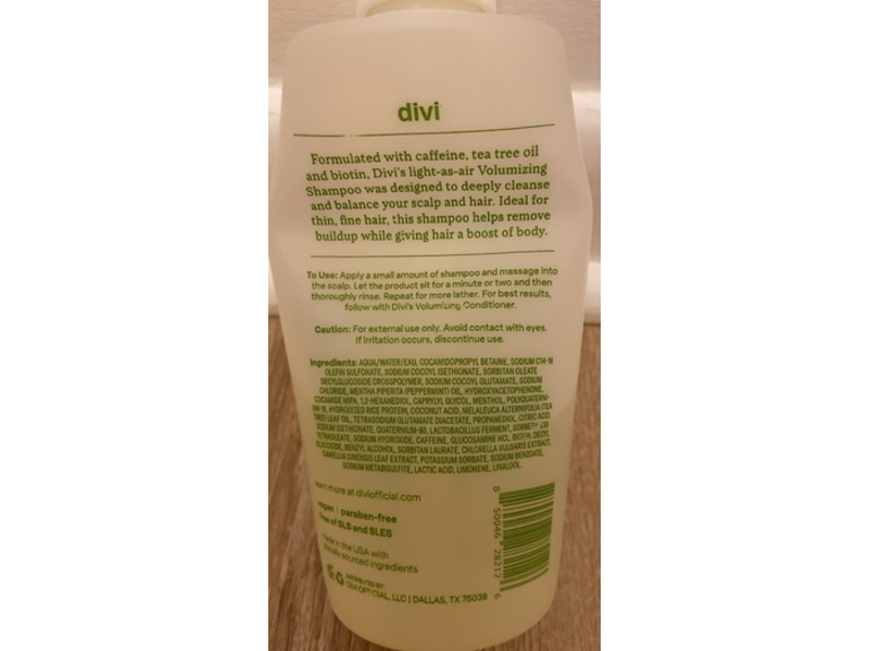 Divi Volumizing Shampoo, 12 fl oz/354 mL