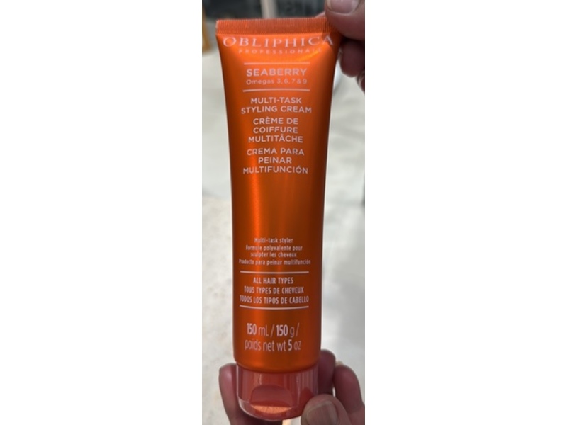 Obliphica Professional Multi-Task Styling Cream, Seaberry, 5 oz/150 mL