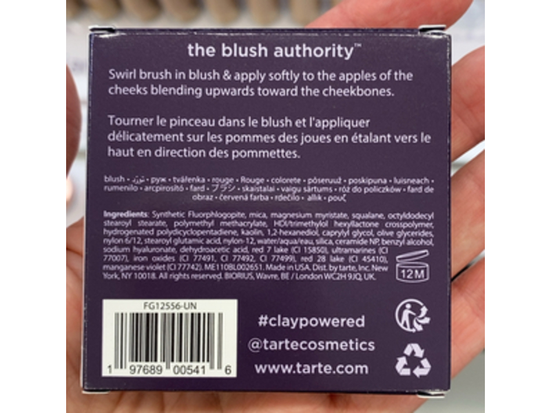 Tarte Amazonian Clay Blush, Honeysuckle, 0.12 oz/3.6 g