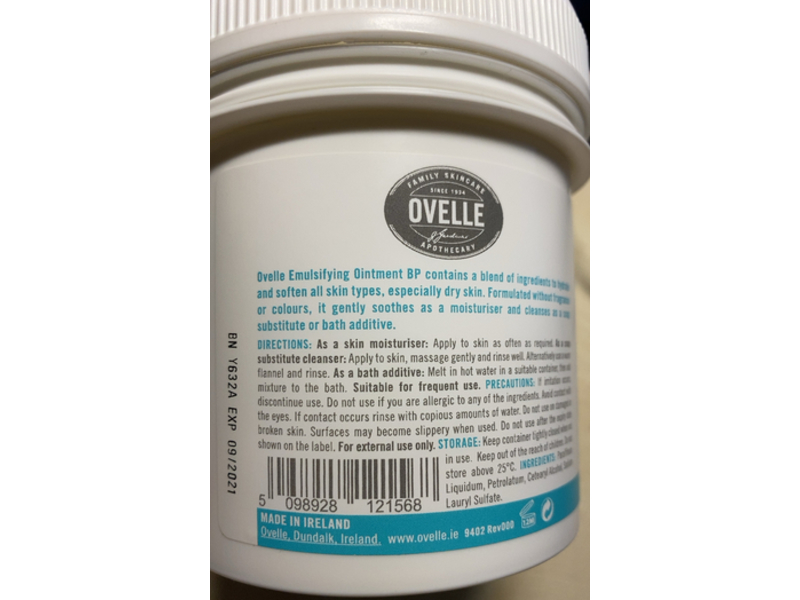 Ovelle Emulsifying Ointment BP, 500 g