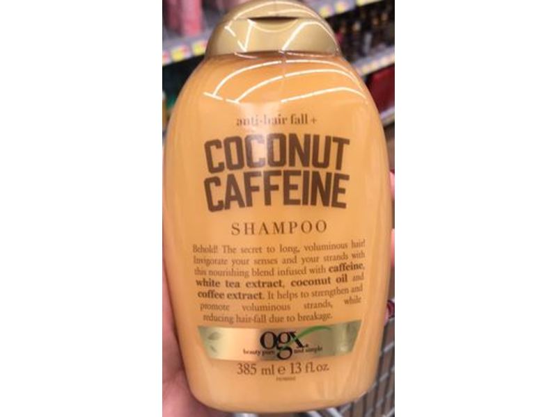 Ogx Anti-Hair Fall + Coconut Caffeine Shampoo, 13 fl oz/385 mL
