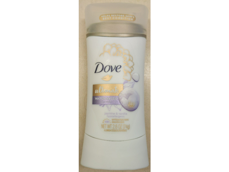Dove Ultimate 48h Antiperspirant Deodorant, Jasmine & Vanilla, 2.6 oz/74 g