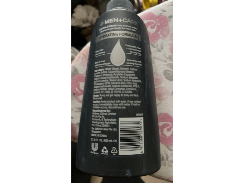 Dove Men + Care Body & Face Wash, Extra Fresh, 21.9 fl oz/650 mL, Pack Of 2