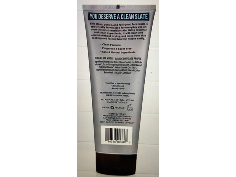 Pacific Shaving Company Clean Face Wash, 7 fl oz/207 mL
