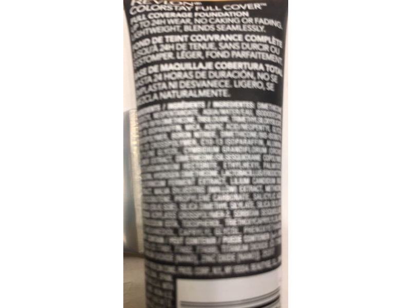 Revlon Colorstay Full Cover Foundation, 210 Sand Beige, 1.0 fl oz/30 mL