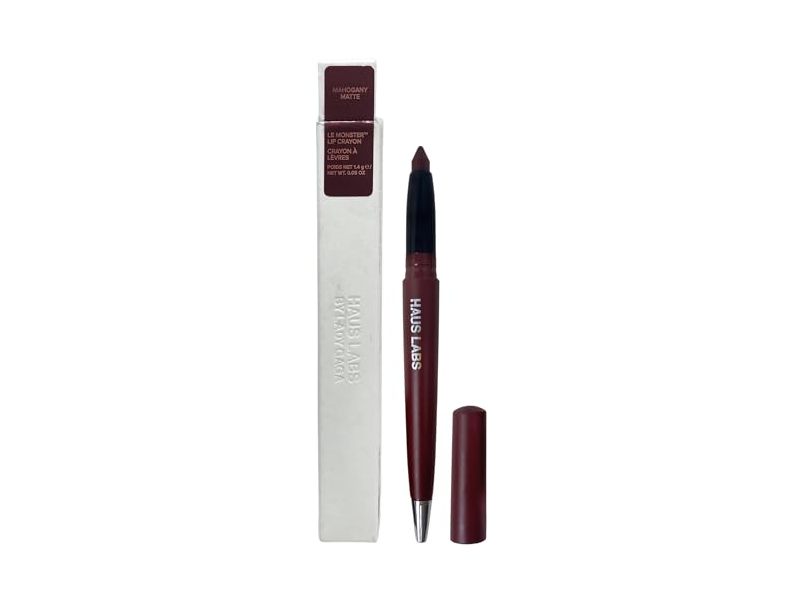 Haus Labs Le Monster Lip Crayon, Mahogany Matte, 0.05 oz/1.4 g