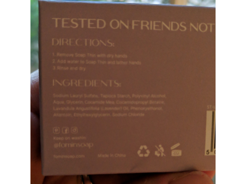 Fomin Country Lavender Soap Thins, 100 Sheets