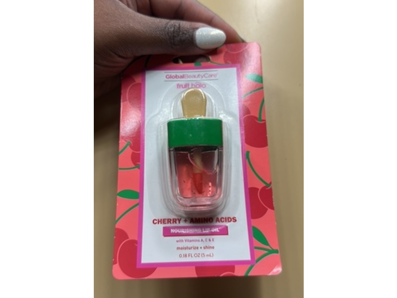Global Beauty Care Nourishing Lip Oil, Cherry + Amino Acid, 0.18 fl oz/5 mL