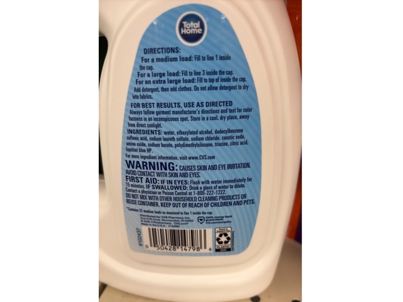 Total Home Laundry Detergent, 32 Loads, 50 fl oz/1.47 L