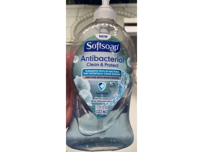 Softsoap Antibacterial Clean & Protect Hand Soap, Cool Splash, 11.25 fl oz/332 mL
