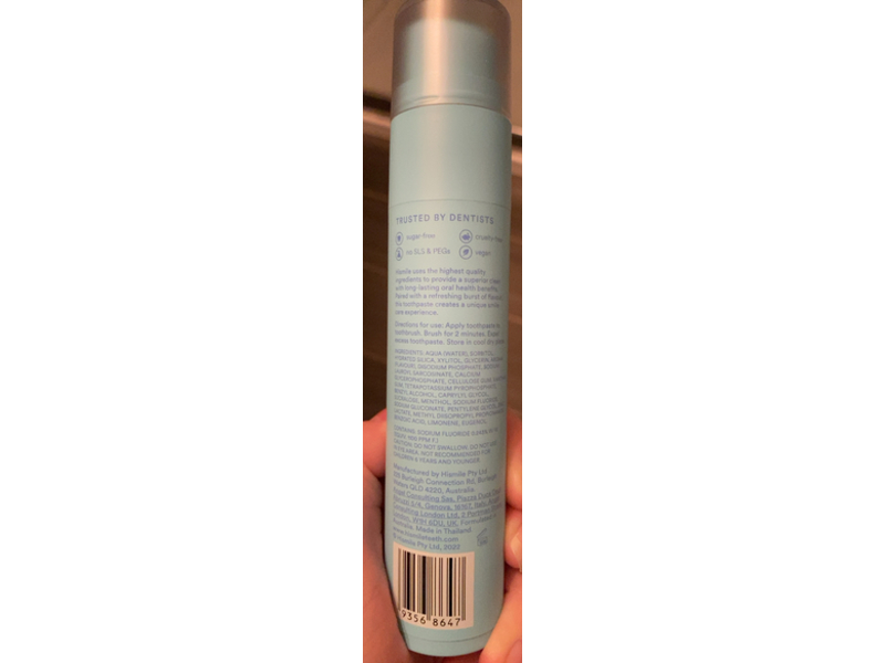 Hismile Toothpaste, Smooth Mint, 2.1 oz/60 g