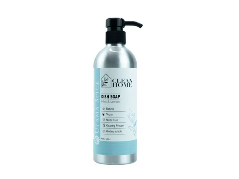 Utama Spice Clean Home Dish Soap, Mint & Lemon, 500 mL