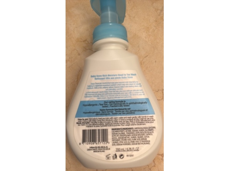 Baby Dove Rich Moisture Head To Toe Wash, 6.76 fl oz/200 mL