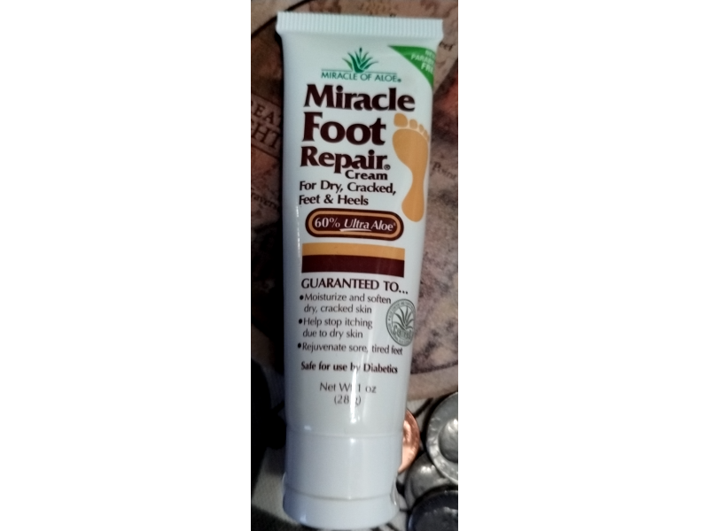 Miracle Of Aloe Foot Repair Cream, Ultra Aloe, 1 oz/28 g, Pack Of 3