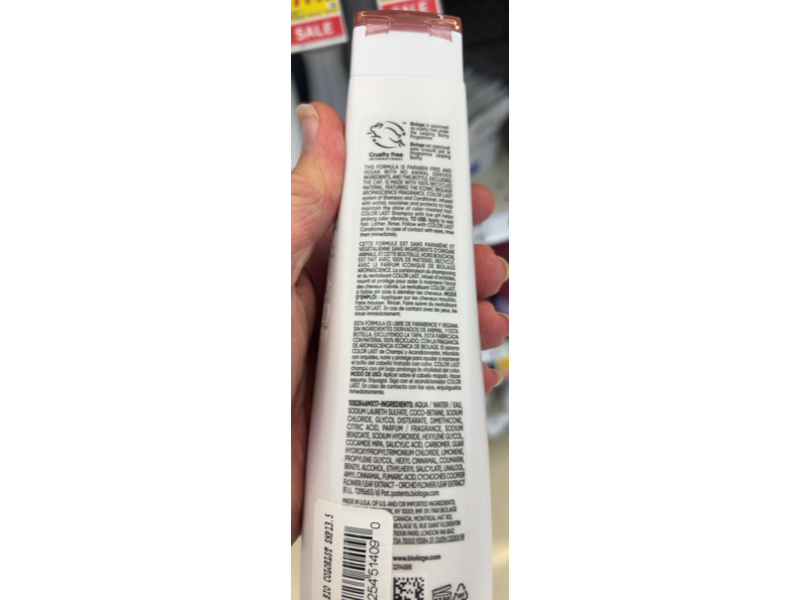 Biolage Color Last Shampoo, Orchid, 13.5 fl oz/400 mL