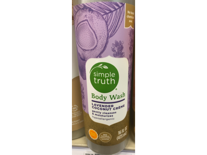 Simple Truth Gently Cleanses & Moisturizes Body Wash, Lavender Coconut, 16 fl oz/473 mL