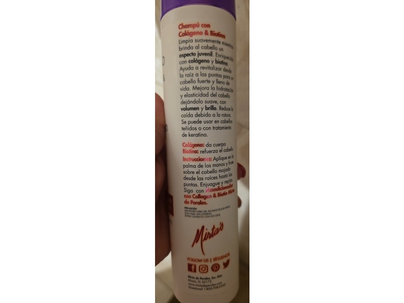 Mirta De Perales Revitalizing Protein & Vitamin Blend Hair Shampoo, Collagen & Biotin, 10 fl oz/295.7 mL