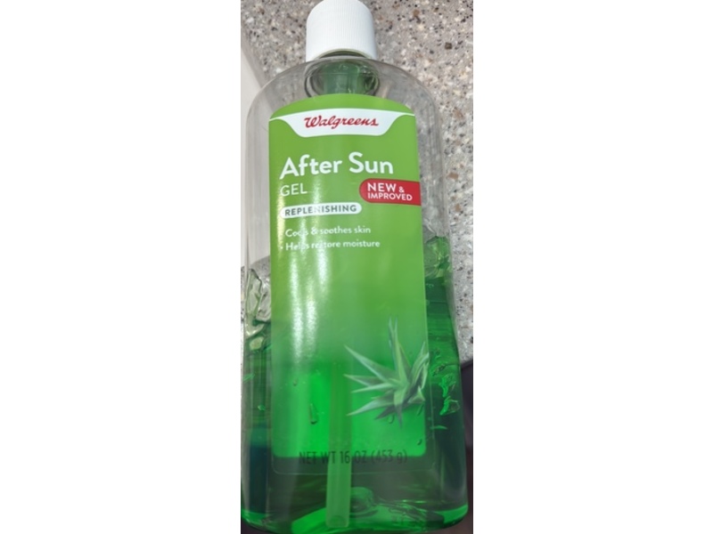 Walgreens After Sun Gel, Replenishing, 16 fl oz/453 g
