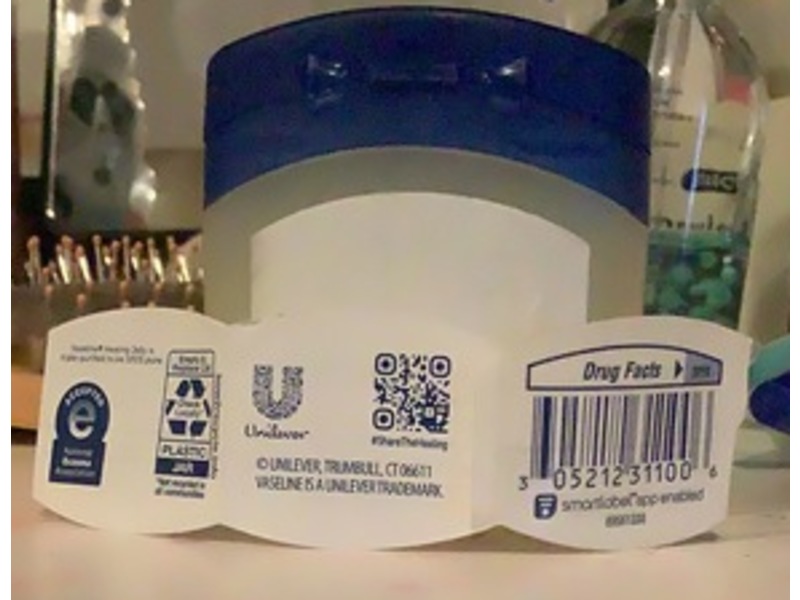 Vaseline White Petroleum Healing Jelly, Original,1.75 oz/49 g