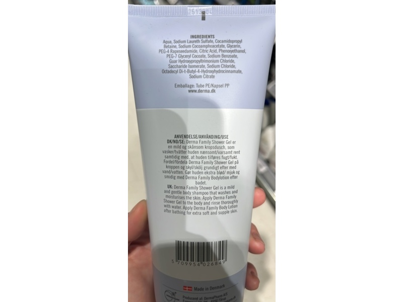 Derma Moisturising Shower Gel, 350 mL